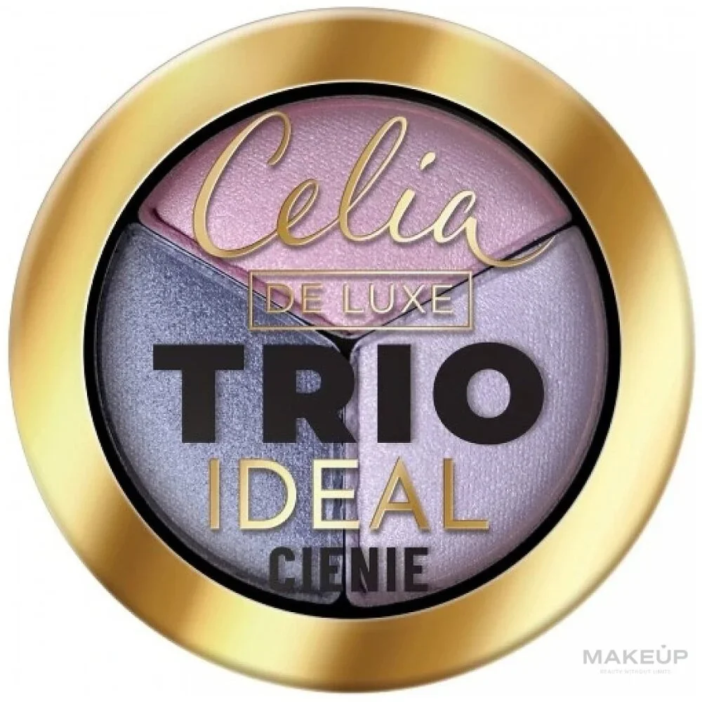 💄 CELIA De Luxe Trio Ideal Eyeshadow #301 4g Lavender Pink Purple European Bran
